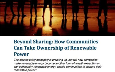 Report: Beyond Sharing – How Communities Can Take Ownership of Renewable Power