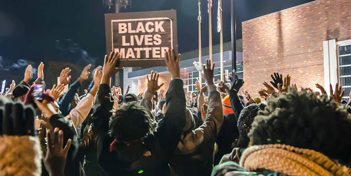 Black Lives Matter protest in Ferguson | citation: http://sgeproject.org/wp-content/uploads/2014/10/ferguson-black-lives-matter-slide.jpg