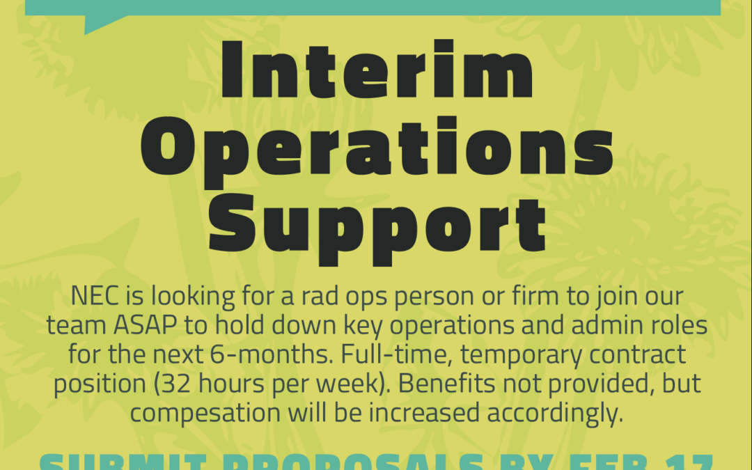Request for Proposals – Interim Operations Support