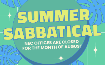 Summer Sabbatical: NEC Offices are Closed in August