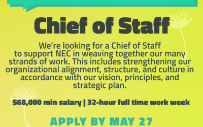 Join our team! NEC is hiring a Chief of Staff