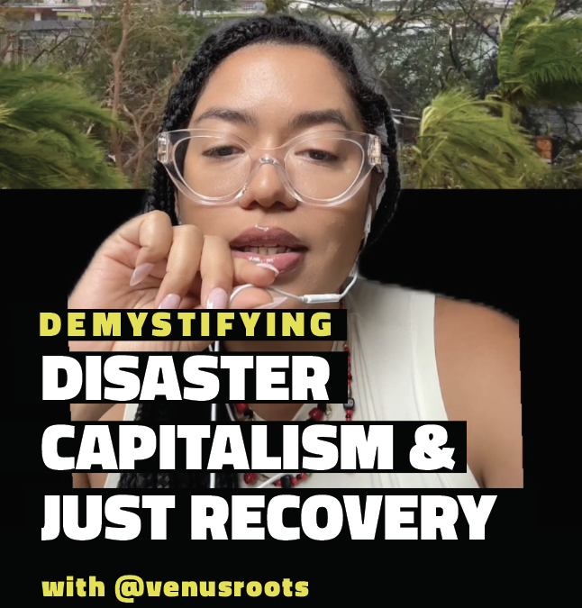 Resource List: Just Recovery vs Disaster Capitalism