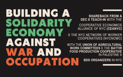 Building a Solidarity Economy Against War and Occupation – Event Recap