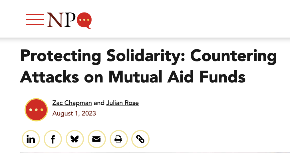 NPQ: Protecting Solidarity: Countering Attacks on Mutual Aid Funds